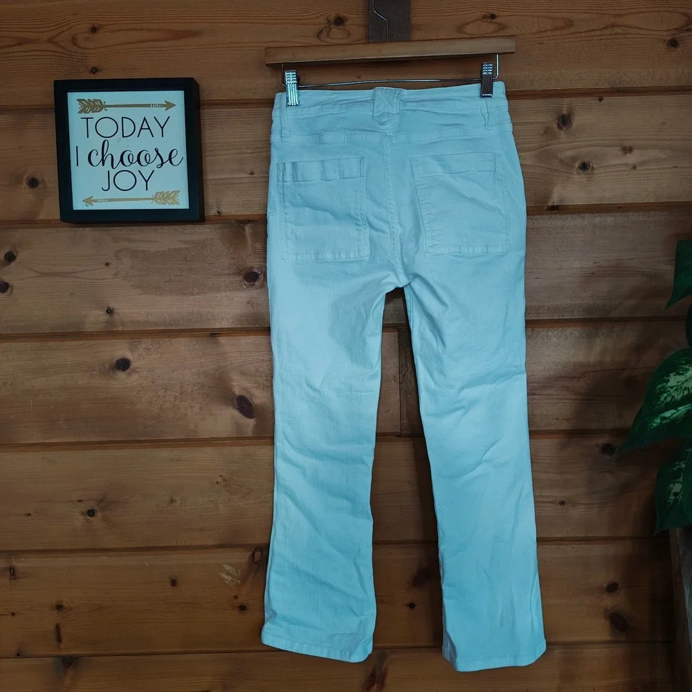 FRAME Denim Le Mini Boot Jeans Stretch Ankle Cropped in Blanc Size‎ 25(26) x 24" - Picture 5 of 9